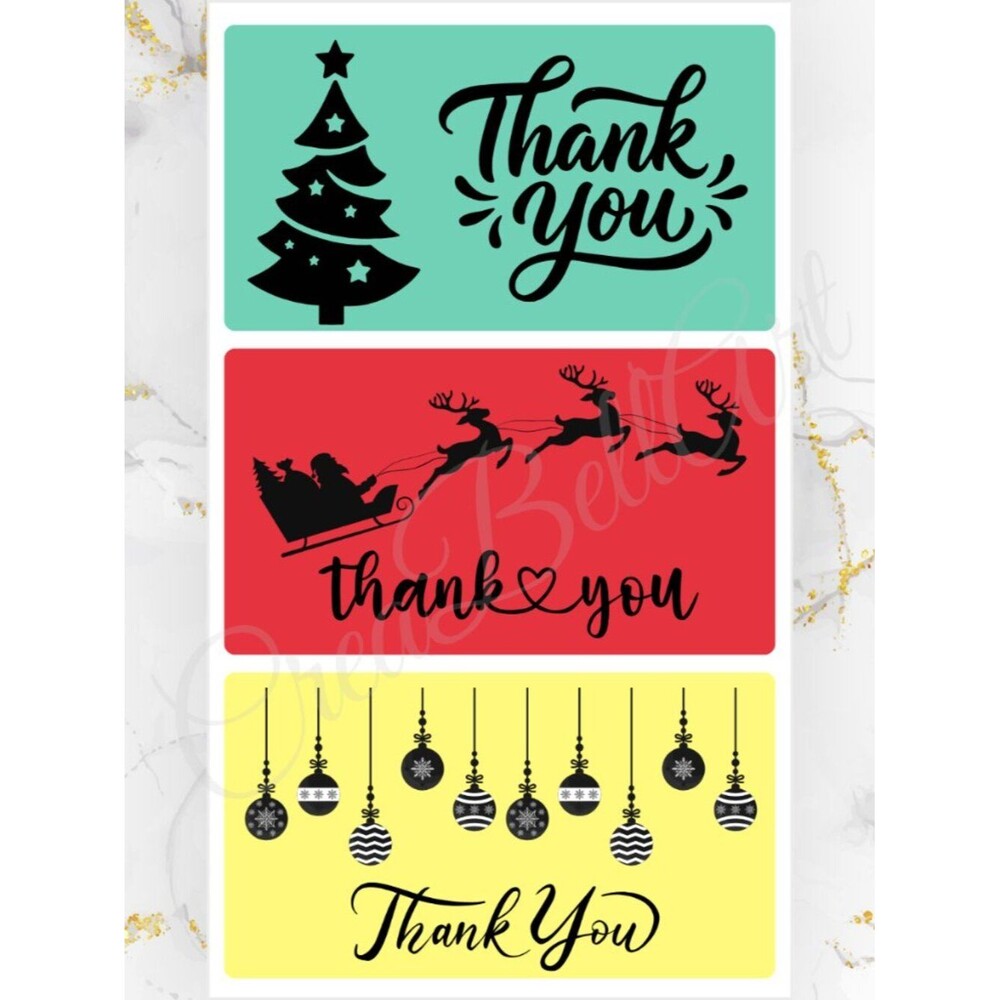 Christmas Thank You Stickers | Holiday Design | Small Business Packaging